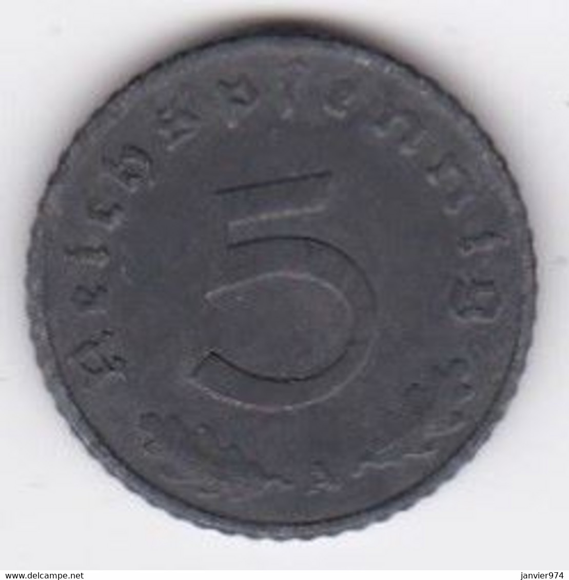 5 Reichspfennig 1943 A BERLIN  En Zinc - 5 Reichspfennig