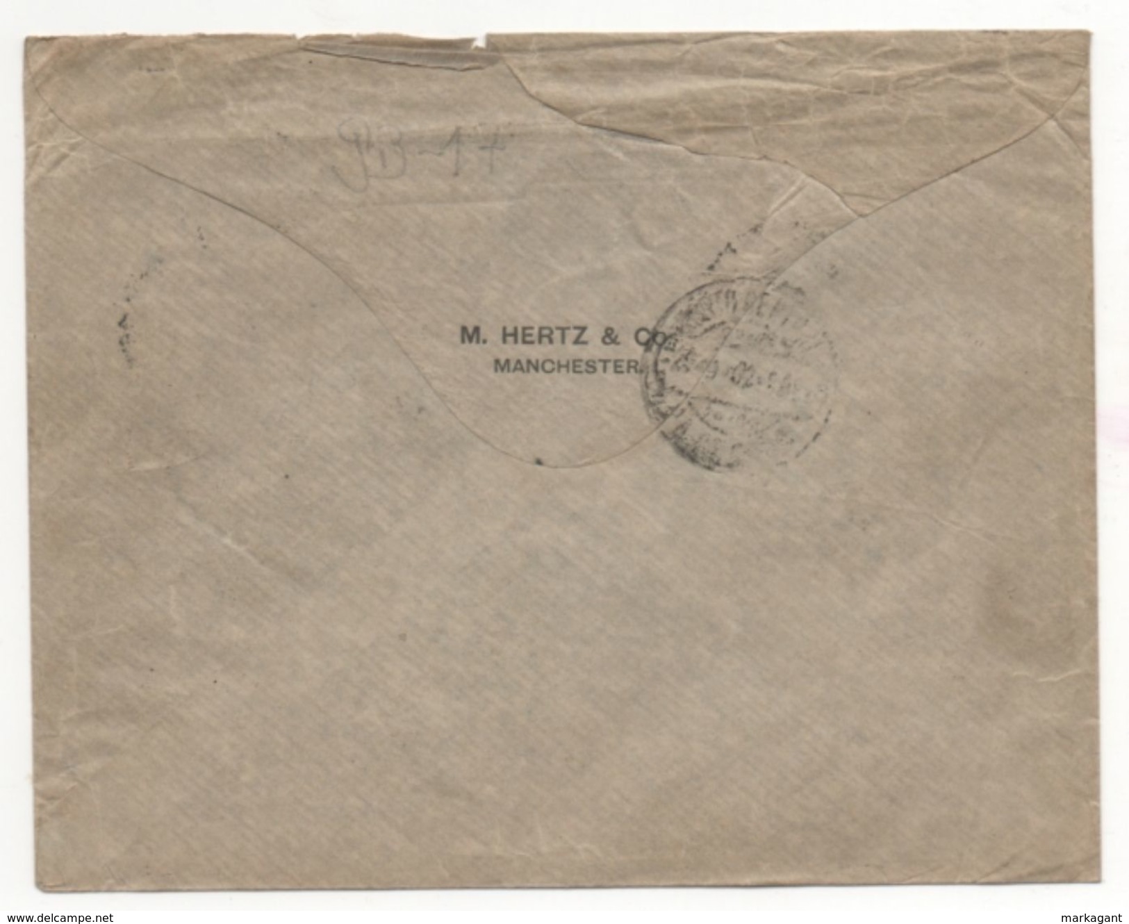 PERFIN: M. HERTZ & Co / Cover To Portugal / Caixa #10 - Briefe U. Dokumente