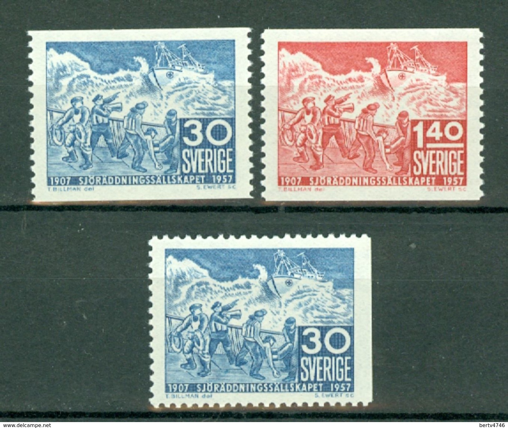 Sverige 1957 Yv. 414/415**, 414a**  MNH Cote Yv. € 13,50 - Neufs