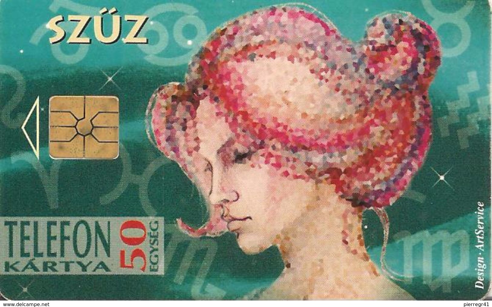 CARTE#-PUCE-HONGRIE-GEM-1995-HOROSCOPE-VIERGE-TBE - Ungheria