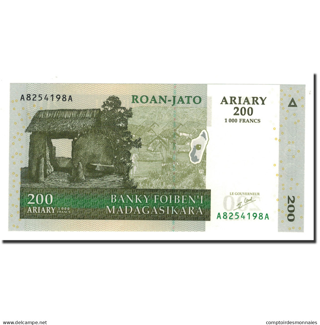 Billet, Madagascar, 200 Ariary, 2004-2006, 2004, KM:87a, NEUF - Madagascar