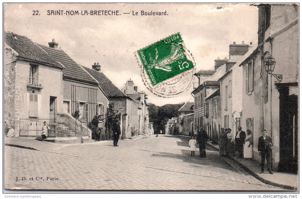 78 SAINT NOM LA BRETECHE - Le Boulevard (frottée En Haut) - St. Nom La Breteche