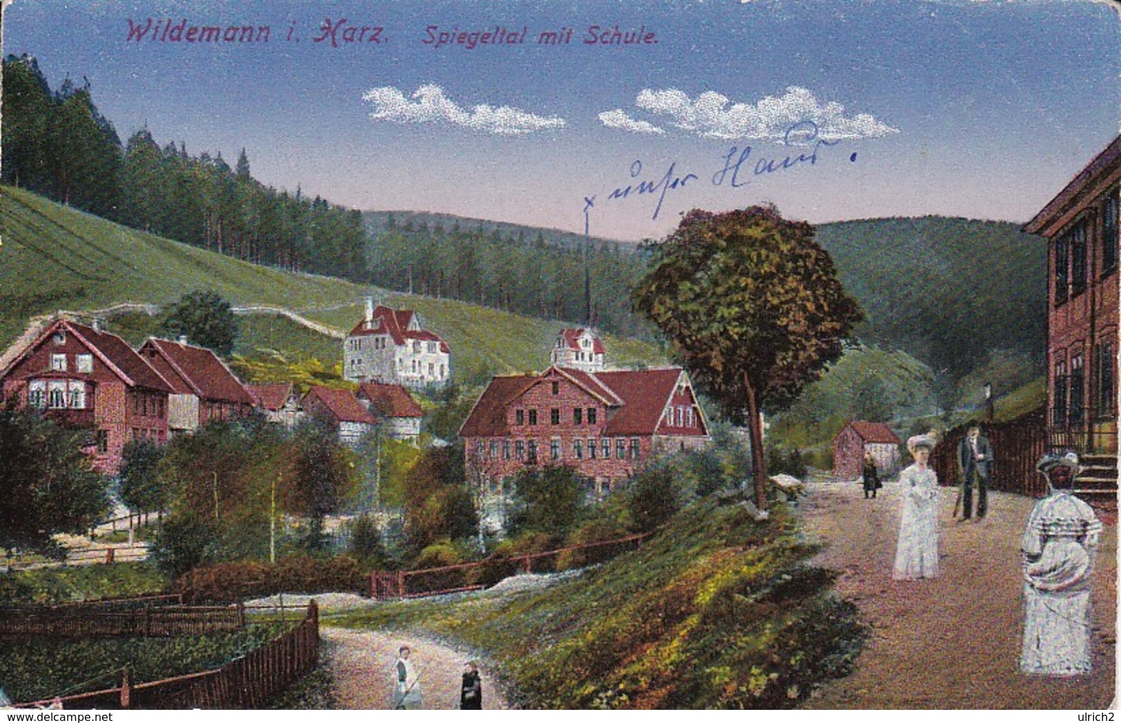 AK Wildemann I. Harz - Spiegeltal Mit Schule - Ca. 1920 (30962) - Wildemann