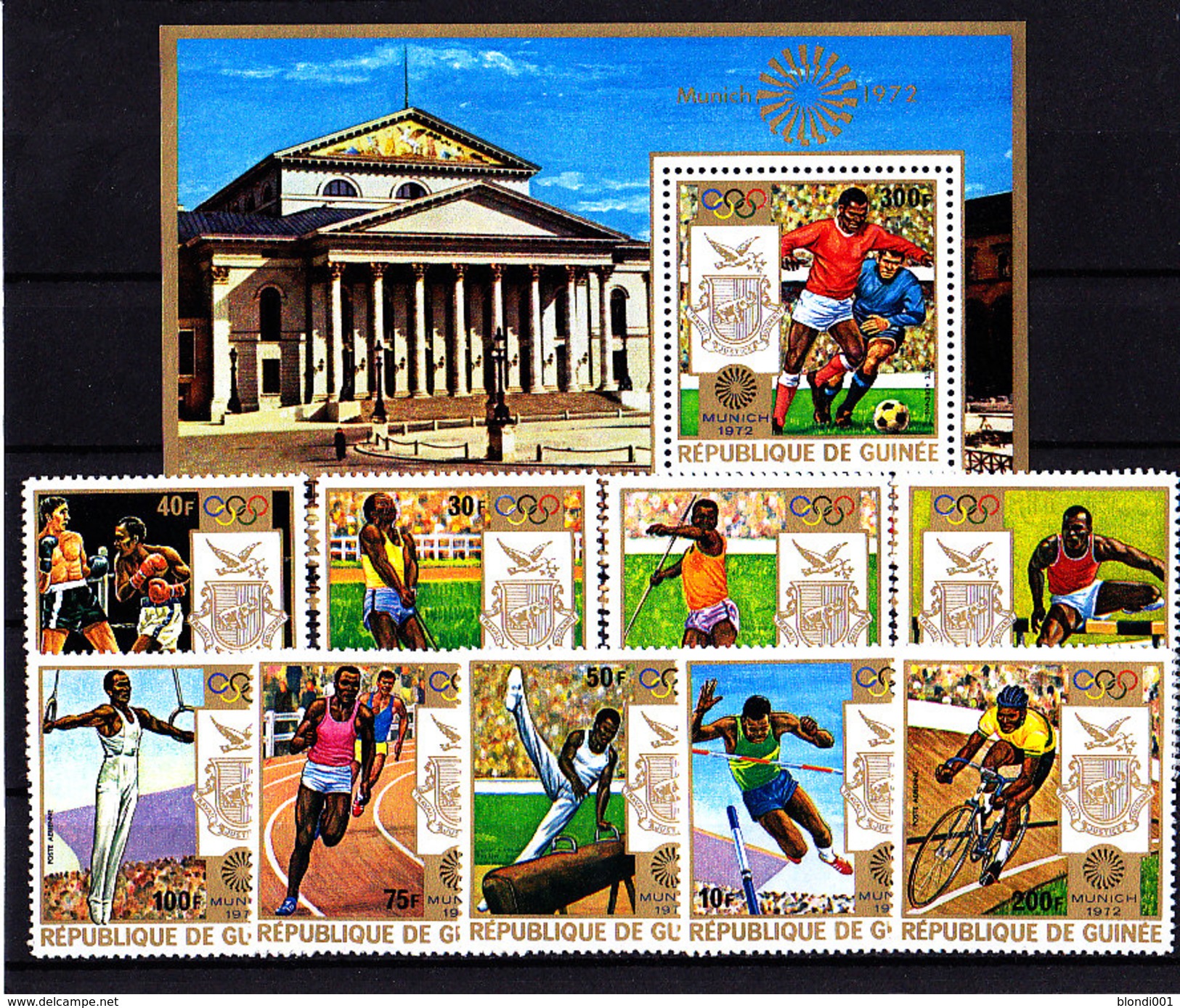 Olympics 1972 - Soccer - Cycling - GUINEA - S/S+Set MNH - Sommer 1972: München