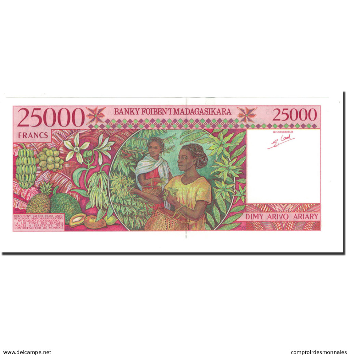 Billet, Madagascar, 25,000 Francs = 5000 Ariary, 1998, Undated, KM:82, NEUF - Madagascar