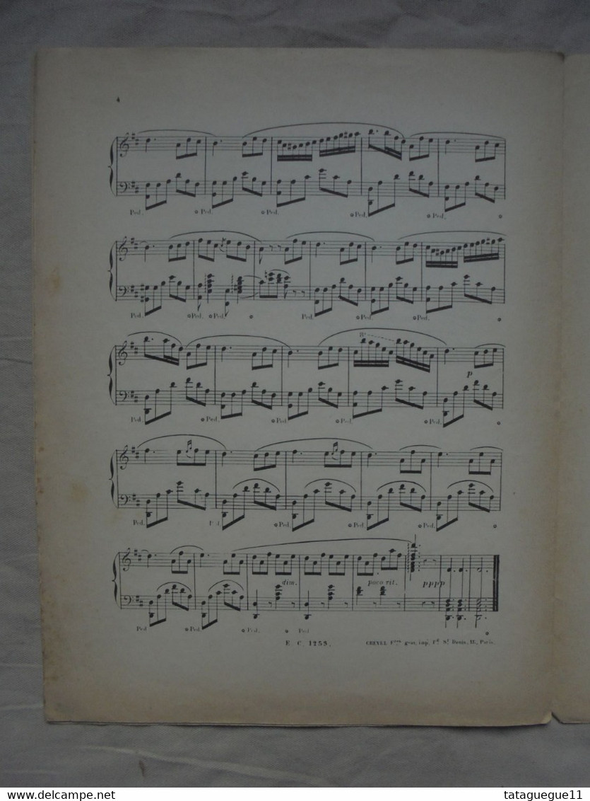 Ancien - Partition NUIT D'AUTOMNE 4ème Nocturne Pour Piano Par A. SERGENT - Instruments à Clavier
