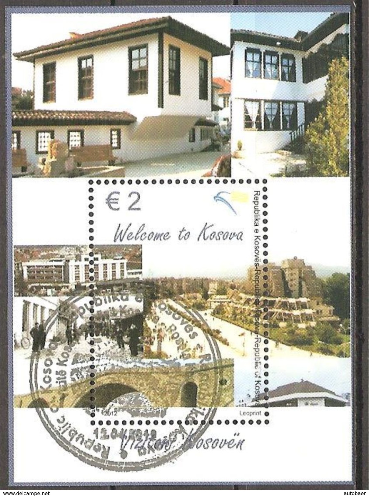 Kosovo 2012 Europa Cept Michel Bl. 21 (222) Feuillet Minisheet Cancelled Used Oblitéré Gestempelt Oo - 2012