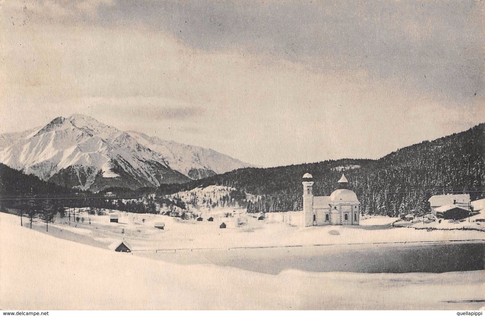 06733 "AUSTRIA - TIROLO - SEEFELD SEEKAPELLE MIT HOCHEDER" PAESAGGIO INNEVATO. CART  SPED 1921 - Seefeld