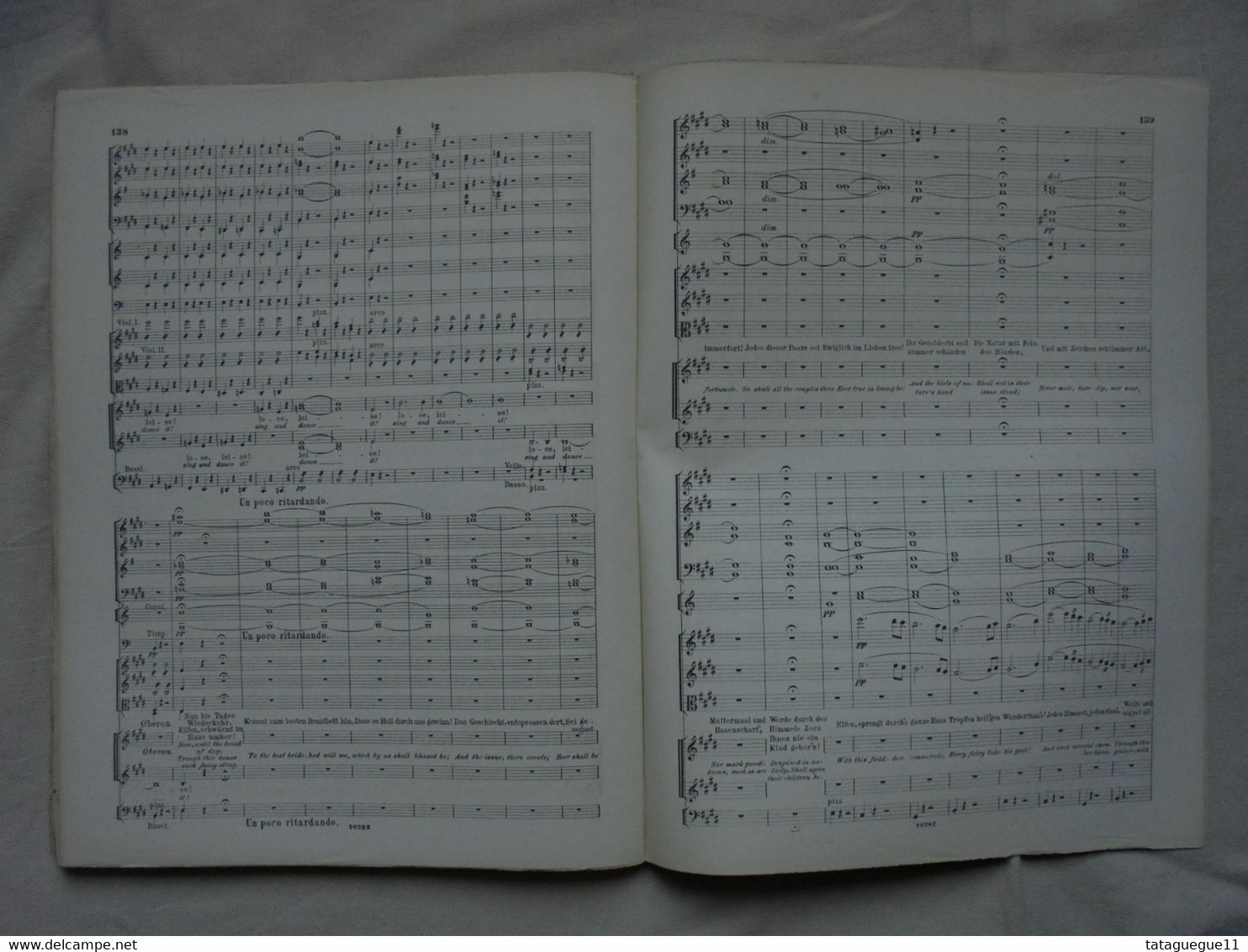 Ancien - Partition LE SONGE D'UNE NUIT D'ETE de Mendelssohn