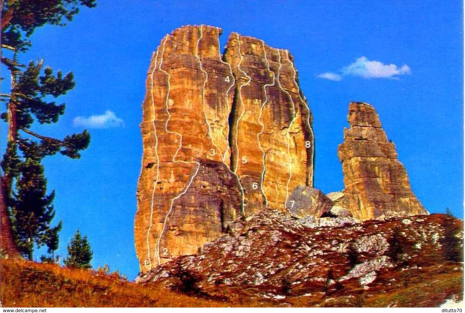 Cortina - Cinque Torri - Torre Grande Versante Est - Formato Grande Viaggiata – Ar - Altri & Non Classificati