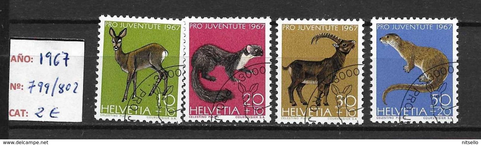 LOTE 1377  ///  SUIZA 1967 YVERT Nº: 799/802 ** MNH   //  CATALOG/COTE: 2 € - Gebraucht