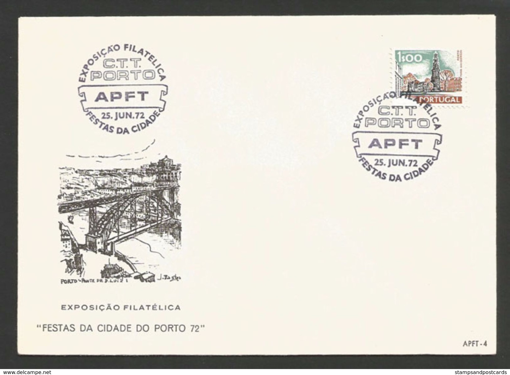 Portugal Cachet Commémoratif  Expo Philatelique Porto 1972 Event Postmark Stamp Expo - Flammes & Oblitérations