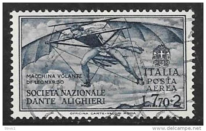 Italy, Scott # C32 Used Da Vinci's Flying Machine, 1932, CV$200.00 - Poste Aérienne