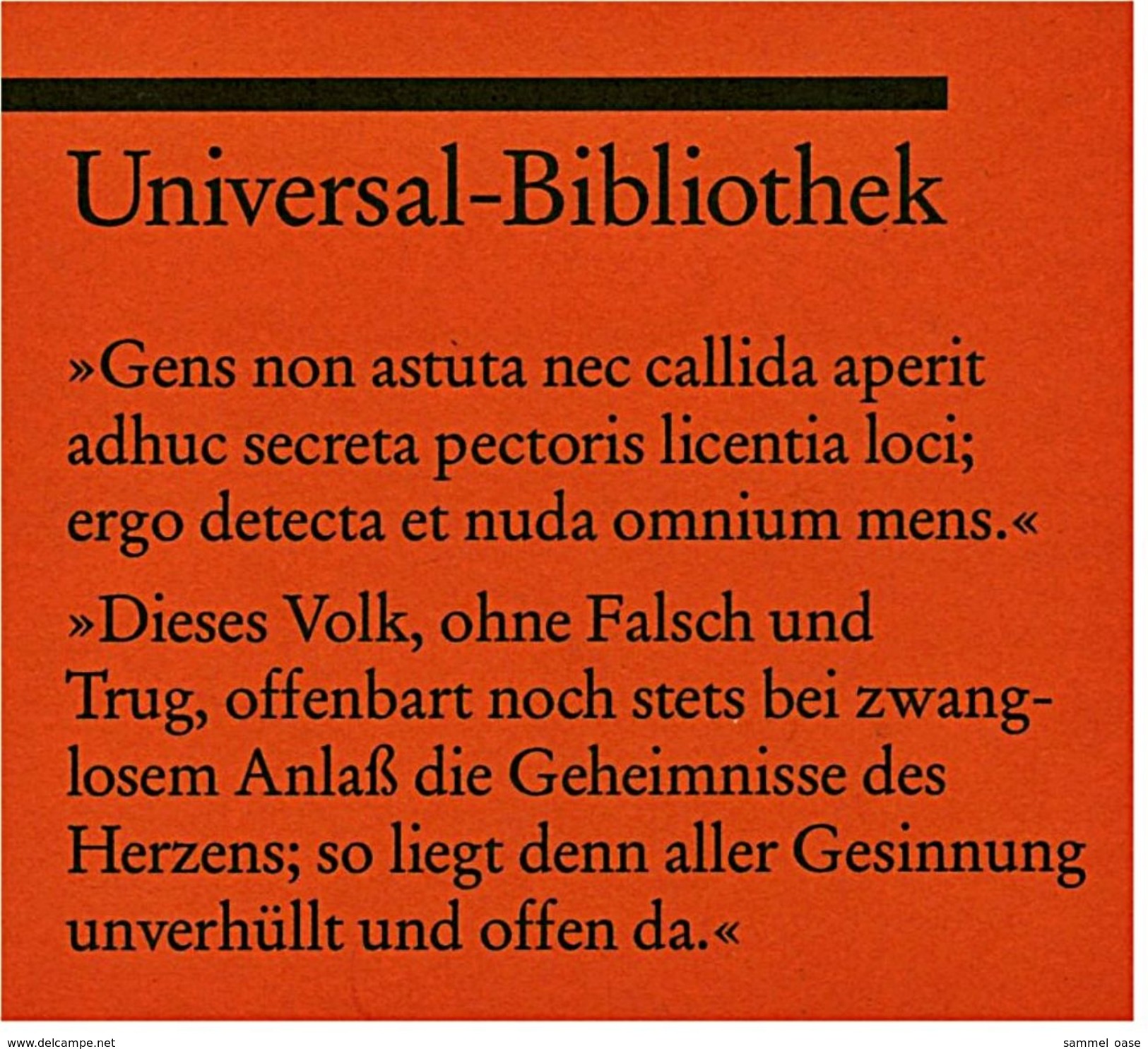 Reclam Heft  -  Tacitus Germania  -  Lateinisch / Deutsch  -  2007 - Theater & Drehbücher