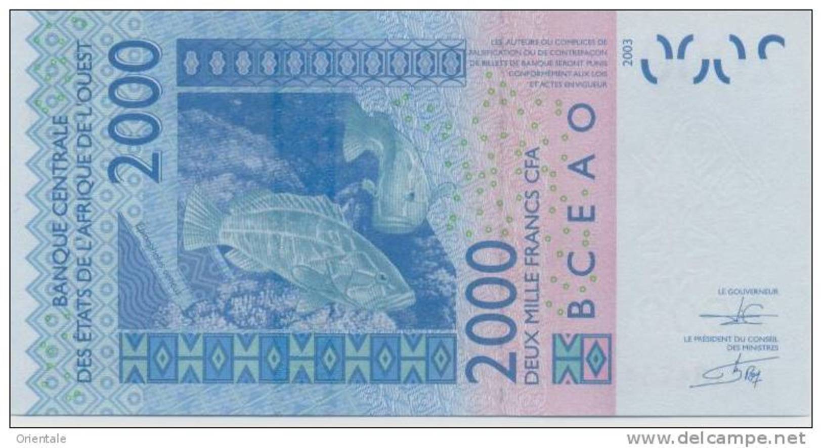 WEST AFRICAN STATES P. 716Kj 2000 F 2012 UNC - Senegal