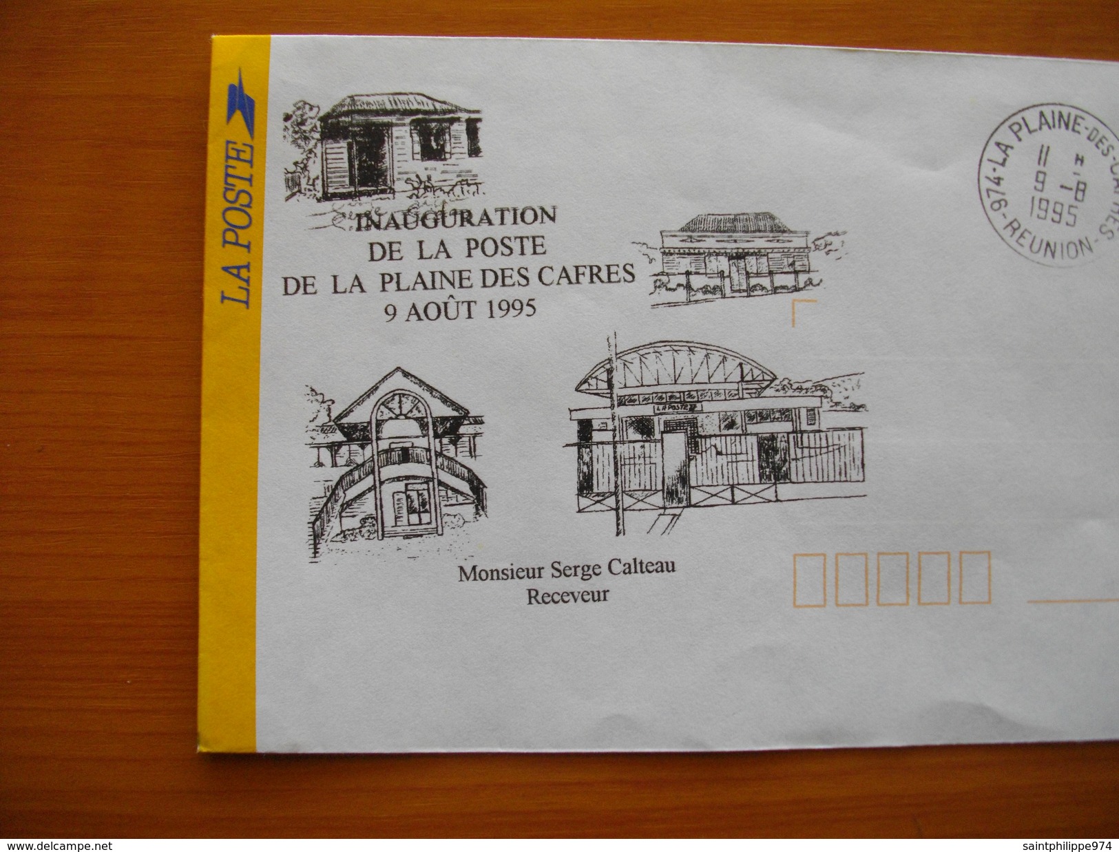 Réunion : Lettre Illustrée De 1995 « Inauguration De La Poste De La Plaine Des Cafres » - Other & Unclassified