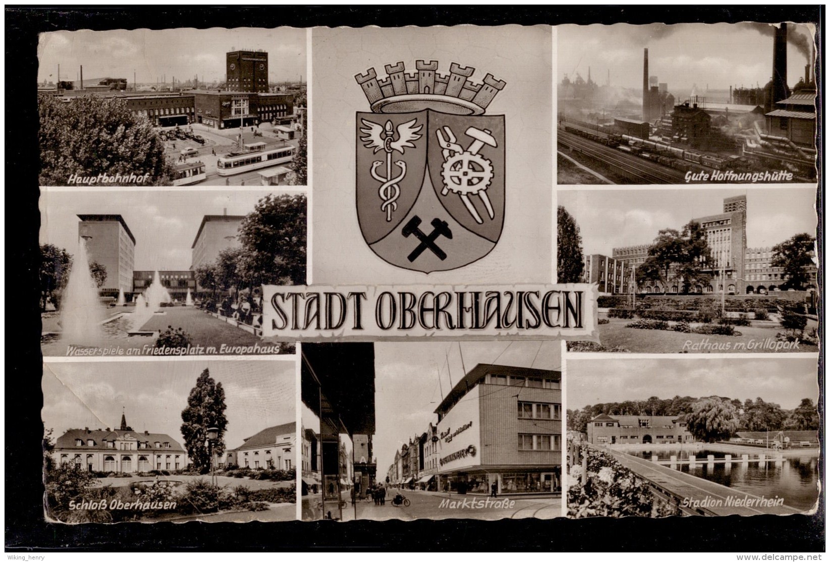 Oberhausen - S/w Mehrbildkarte 1 - Oberhausen