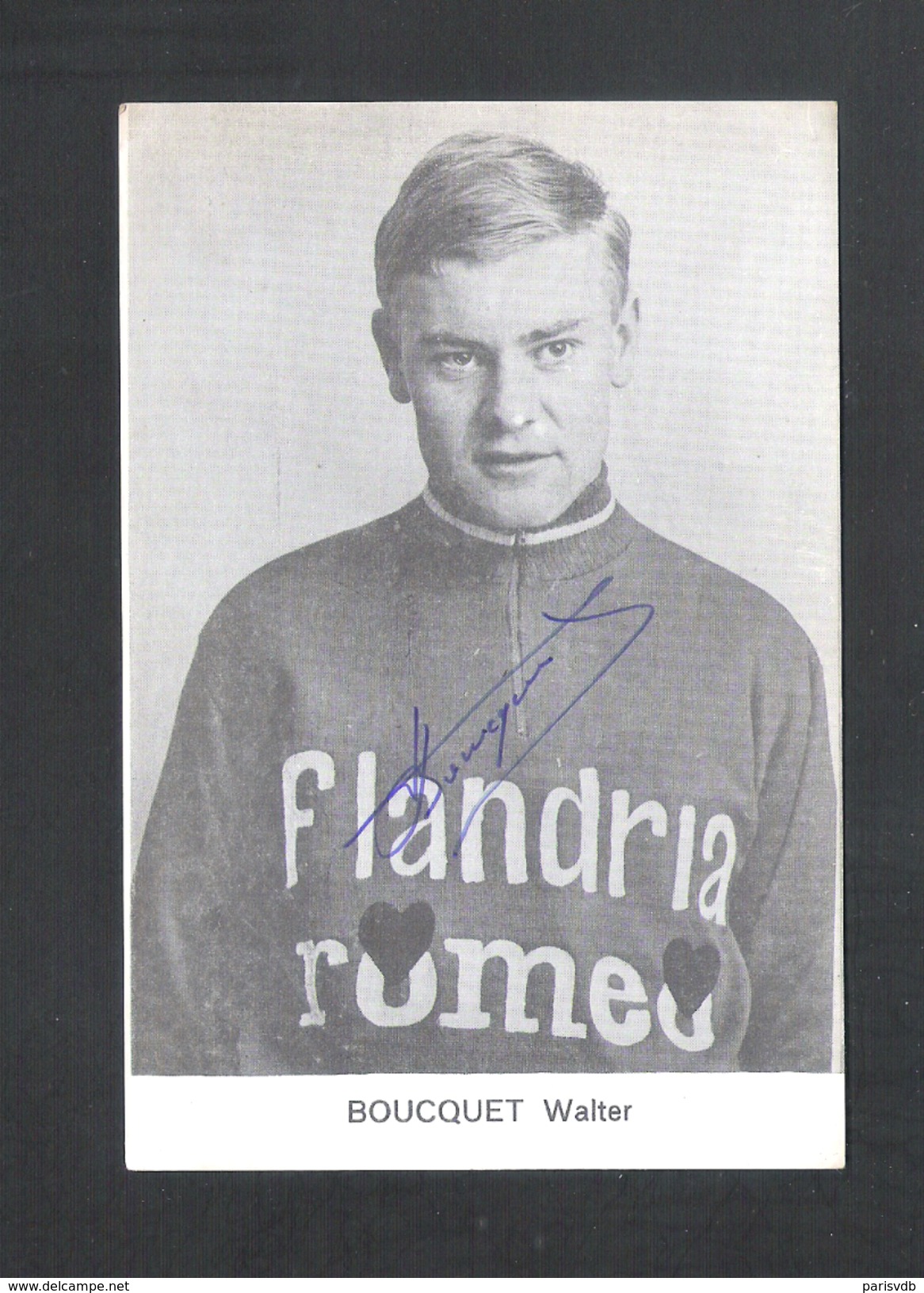 WIELRENNER - CYCLISTE - COUREUR  WALTER BOUCQUET - FLANDRIA ROMEO - FOTOKAART + HANDTEKENING (8942) - Cyclisme