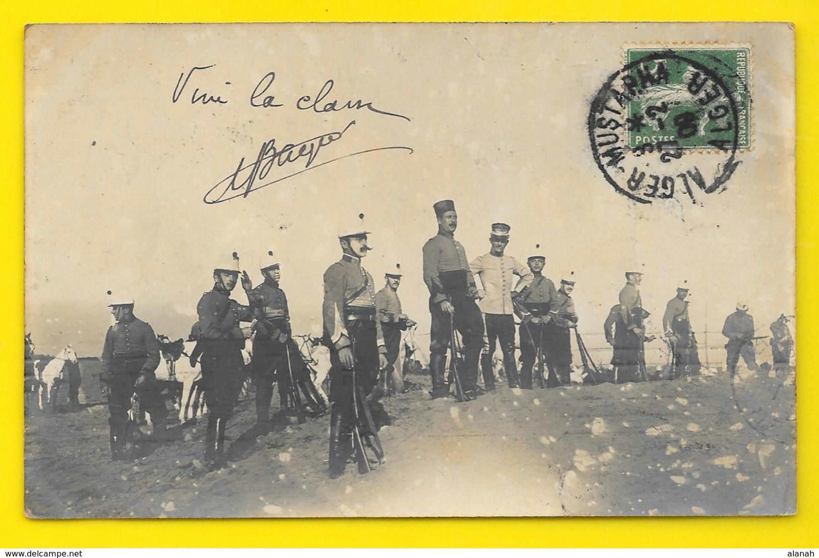 ALGER MUSTAPHA Carte Photo De Soldats 1909 () Algérie - Alger