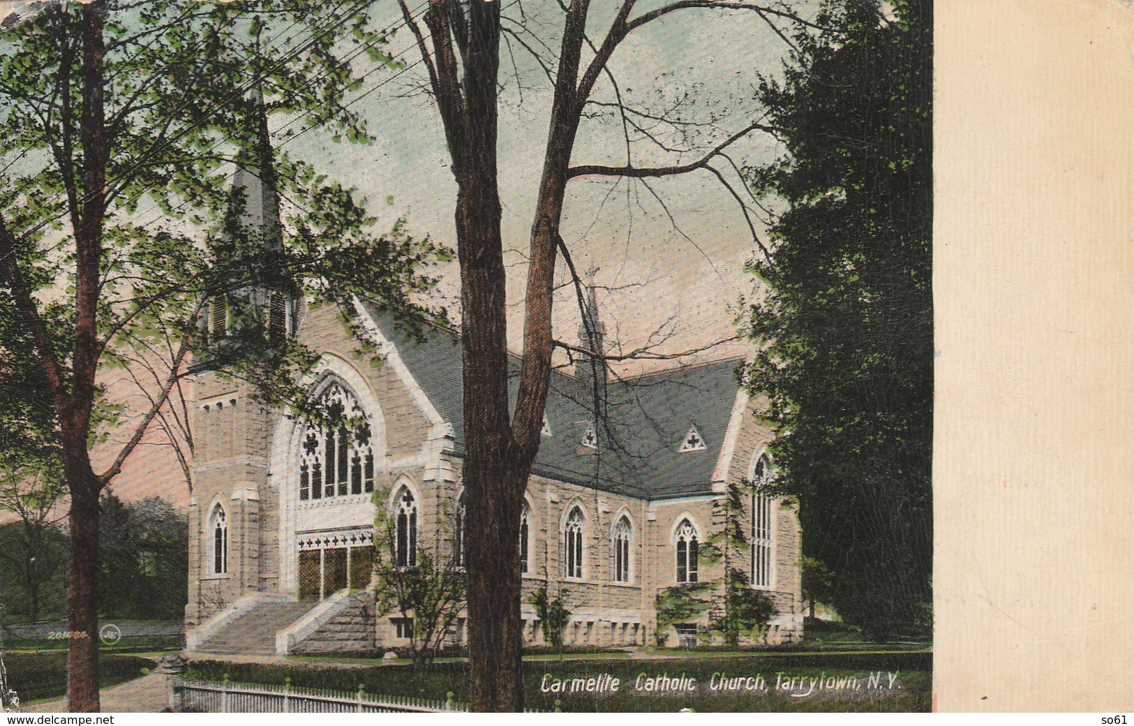 7118.   Carmelite Catholic Church, Tarrytown, N.Y. - 1919 - FP - NVS - Small Format - Églises