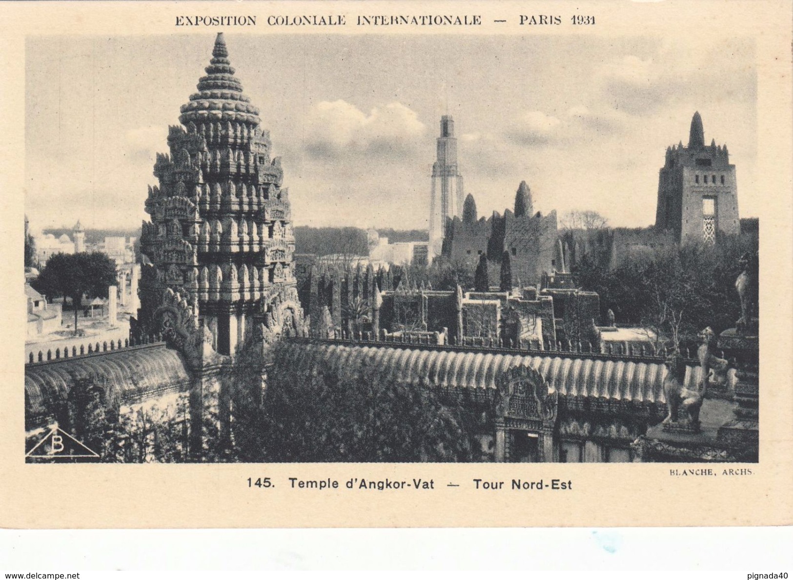 Cp , 75 , PARIS , Exposition Coloniale Internationale De 1931 , Temple D'Angkor-Vat , Tour Nord-Est - Expositions
