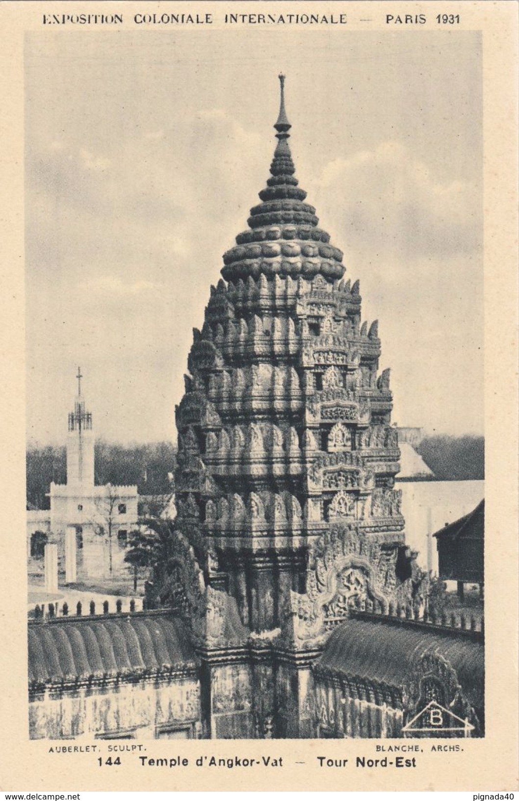 Cp , 75 , PARIS , Exposition Coloniale Internationale De 1931 , Temple D'Angkor-Vat , Tour Nord-Est - Expositions