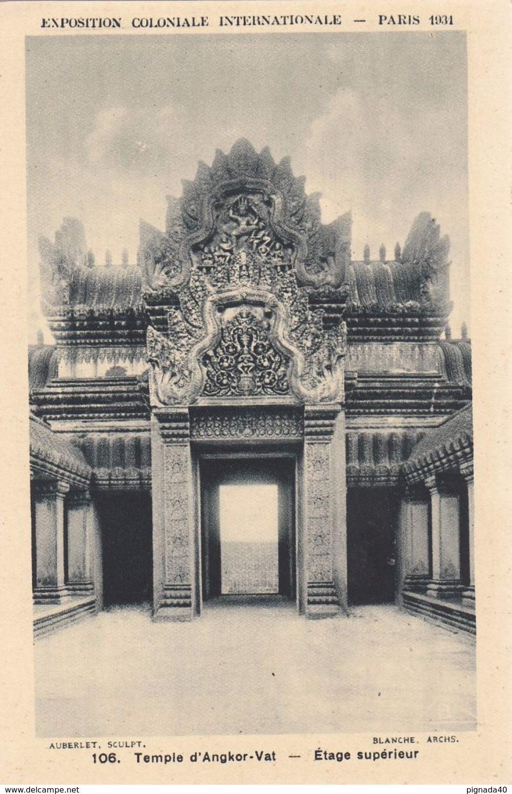 Cp , 75 , PARIS , Exposition Coloniale Internationale De 1931 , Temple D'Angkor-Vat , Étage Supérieur - Expositions