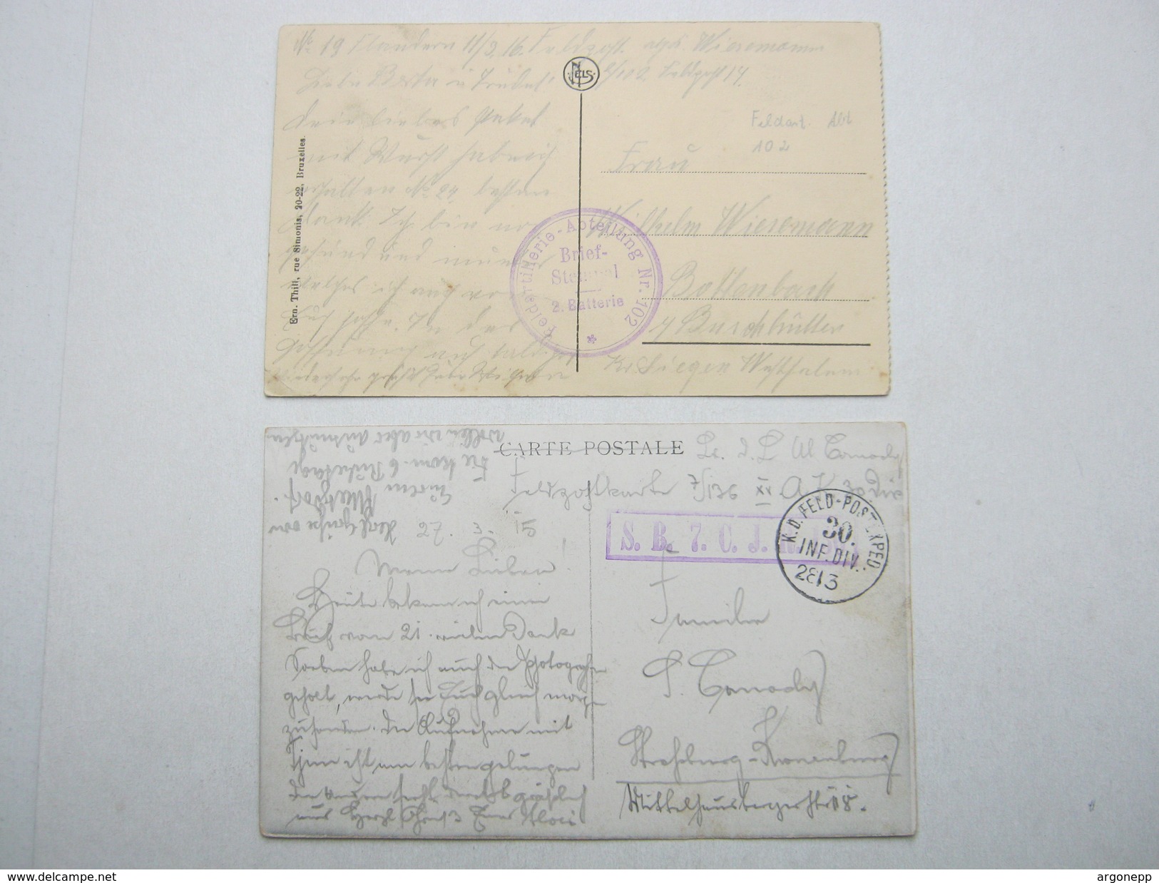 1915 , DIXMUDE , 2 Carte Militaire  A Allemagne - Army: German