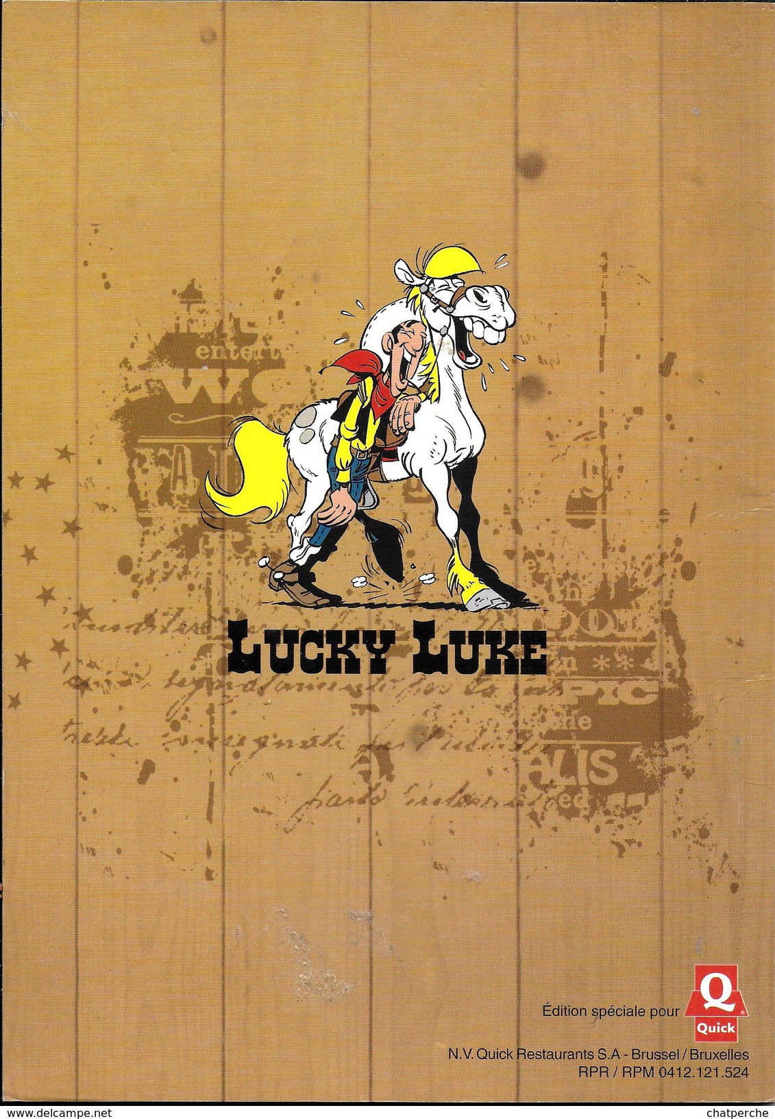 BD BANDE DESSINEE LUCKY LUKE  MES JEUX ET MES BD  LUCKY COMICS  EDITION SPECIALE POUR QUICK 2009 - Lucky Luke