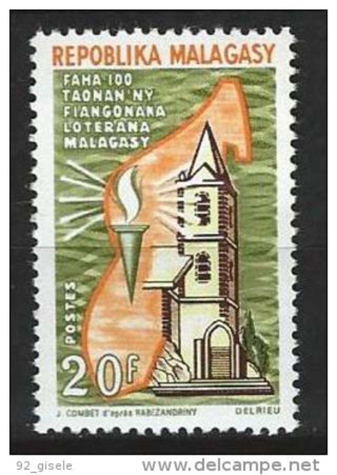 Madagascar YT 441 " Eglise Lutherienne " 1967 Neuf** - Madagascar (1960-...)