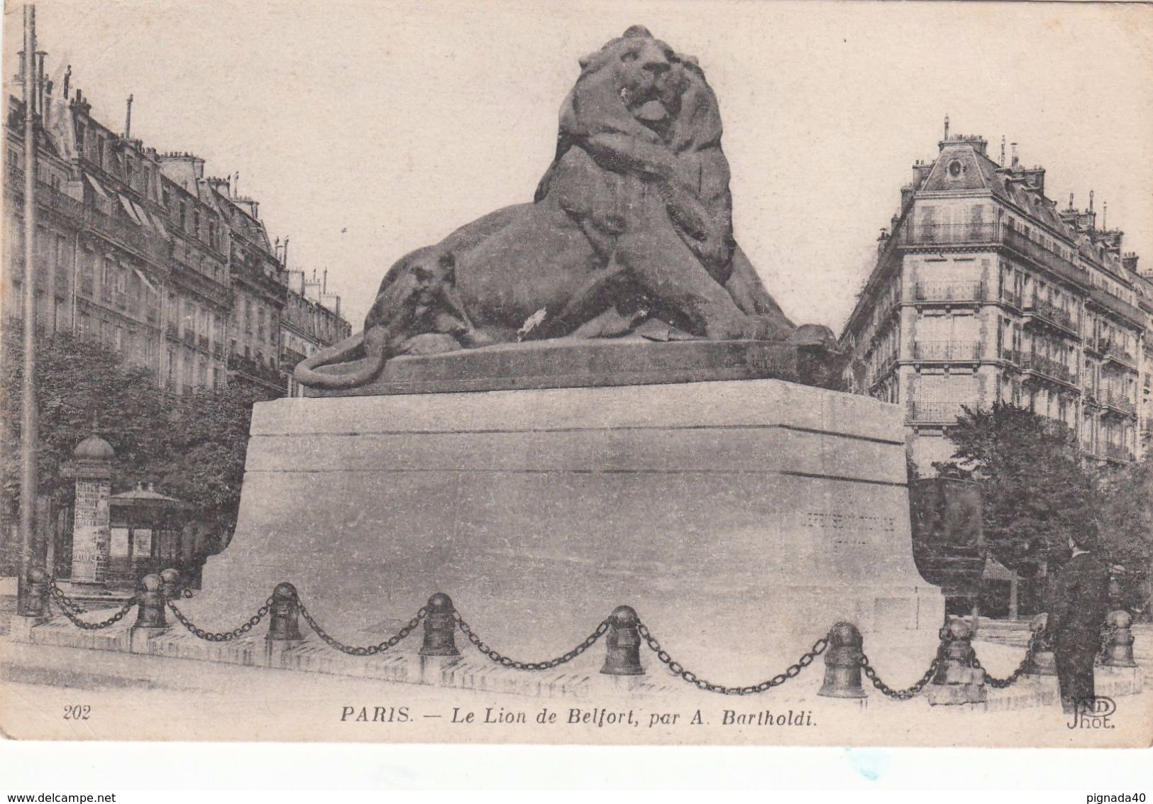 Cp , 75 , PARIS , Le Lion De Belfort, Par A. Bartholdi - Autres Monuments, édifices