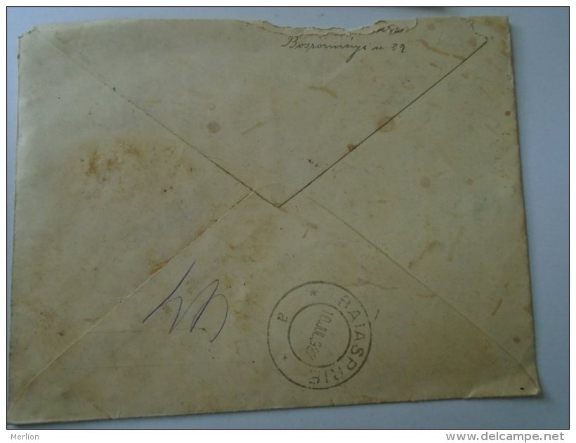 D154312  Romania Cover Satu Mare Szatmárnémeti 1922 Registered  Szeibert Ádám Uri Szabó  -Baia Sprie 1922 - Lettres & Documents