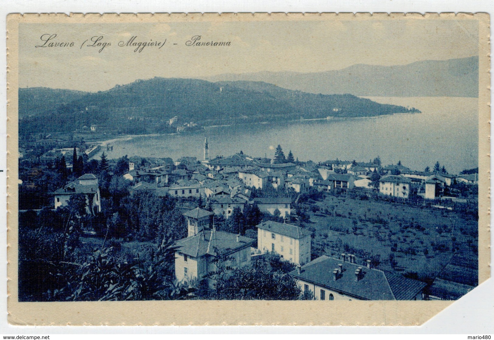 C.P.  PICCOLA    LAVENO   LAGO  MAGGIORE    PANORAMA   1926     2  SCAN  (VIAGGIATA) - Altri & Non Classificati