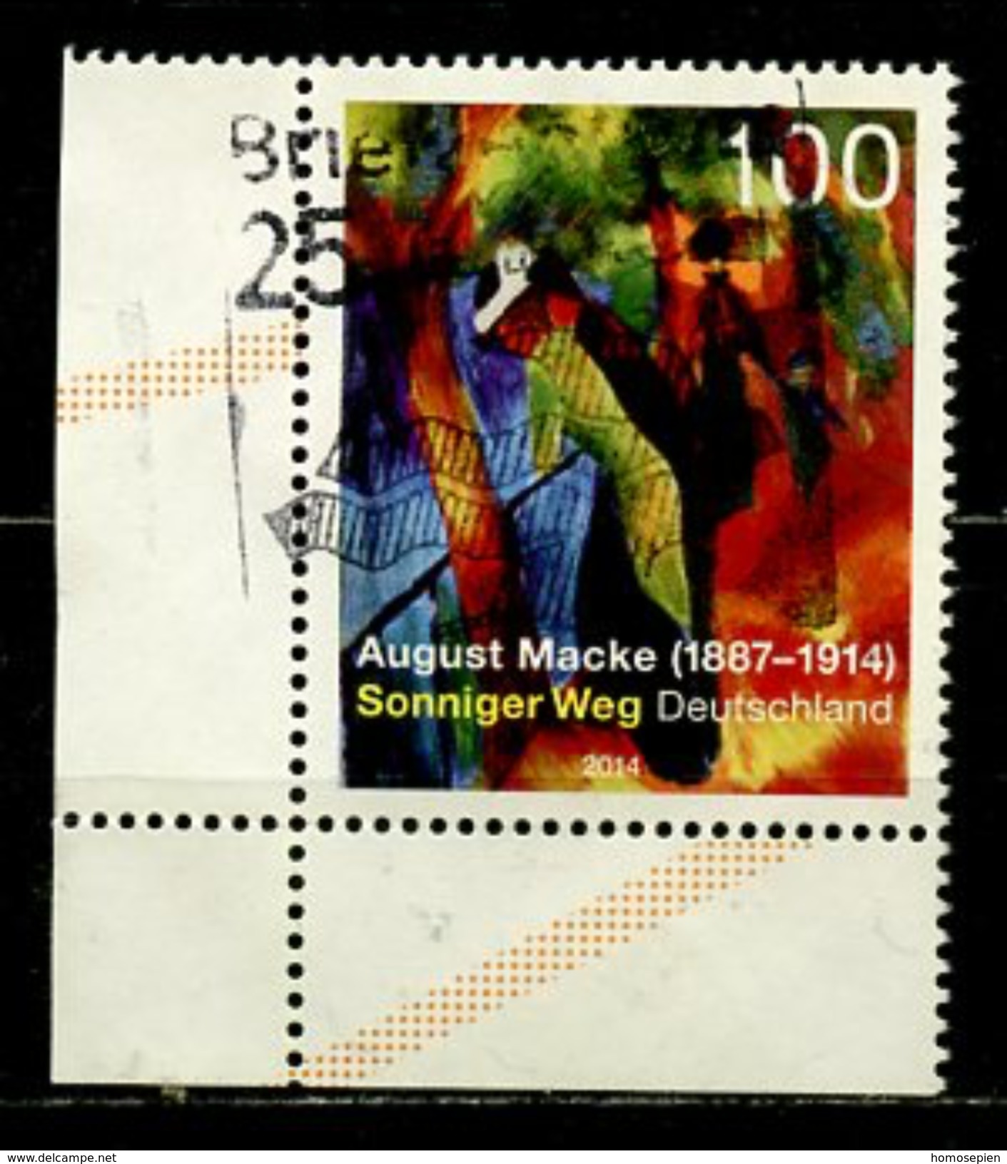 Allemagne Fédérale - Germany - Deutschland 2014 Y&T N°2917 - Michel N°3103 (o) - 1€ Oeuvre D'Auguste Macke - Usati