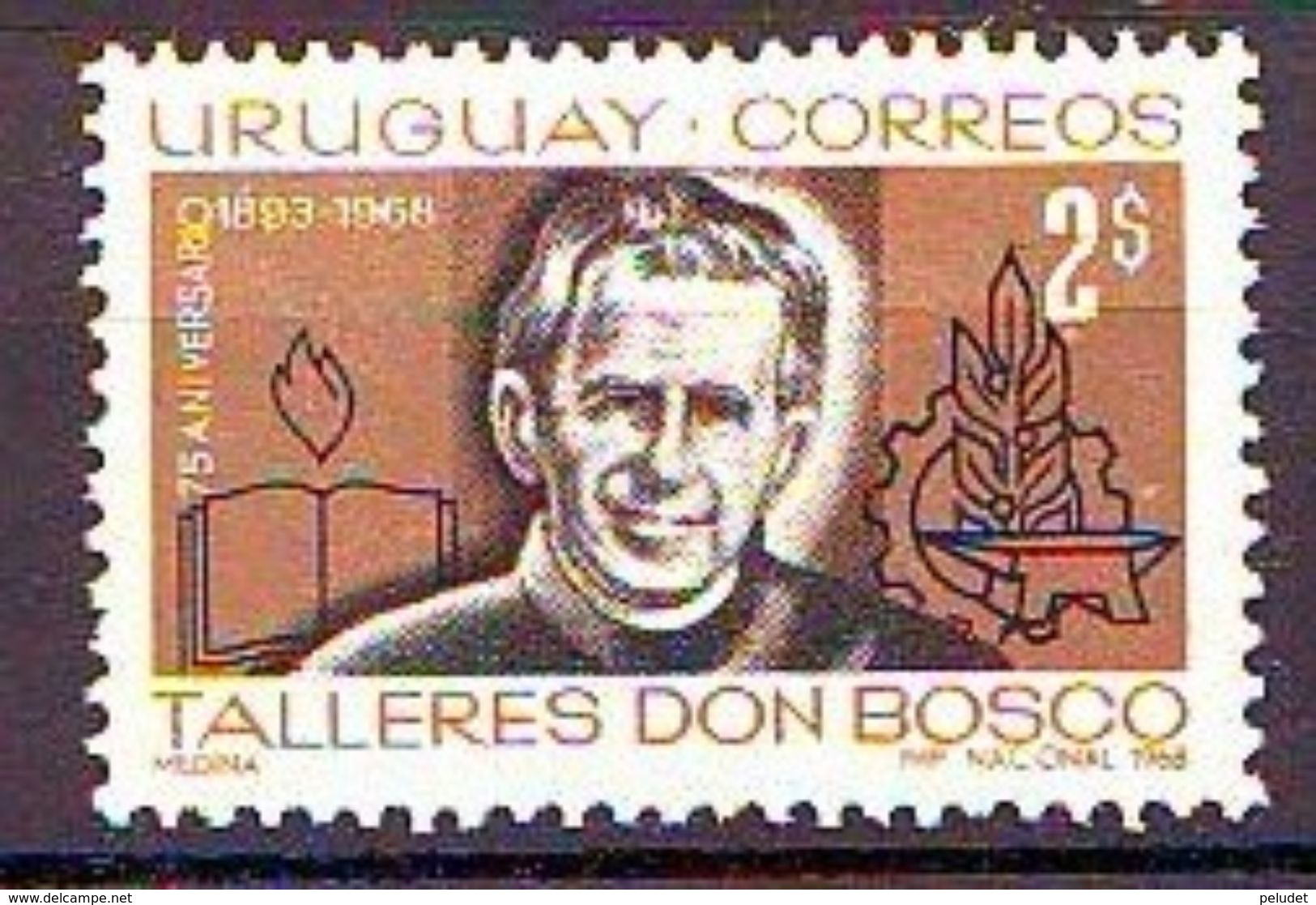 1968 The 75th Anniversary Of The "Don Bosco Workshops" 1 V. Mint ** - Uruguay