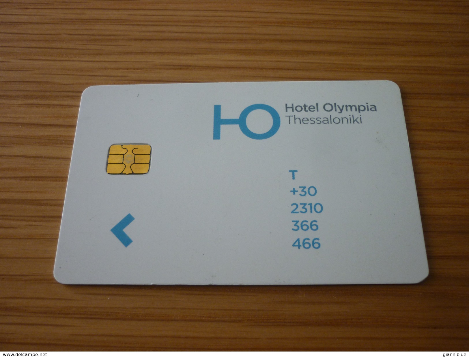 Greece Thessaloniki Olympia Hotel Room Chip Key Card - Hotelkarten