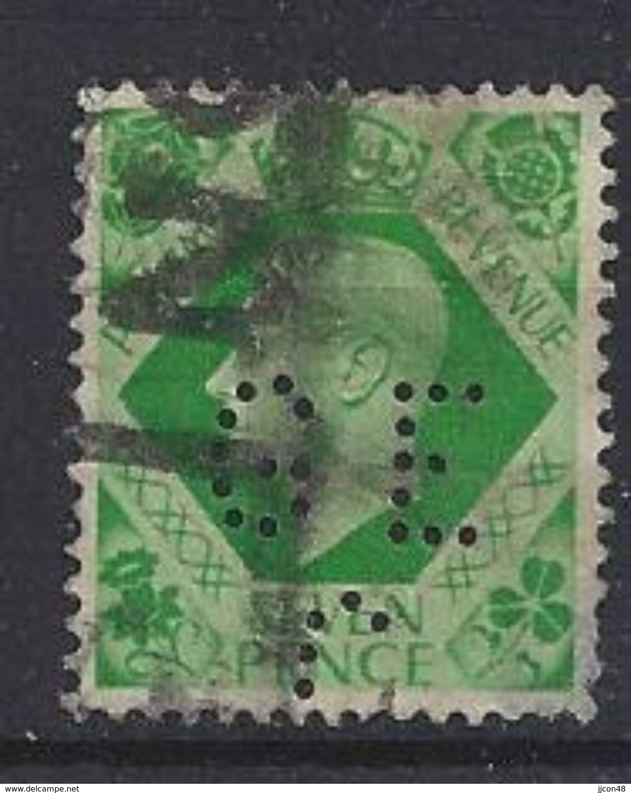 GB 1937  KG VI. 7d (o)  SG.471. Mi.207. (perfin.GE C) - Perforadas