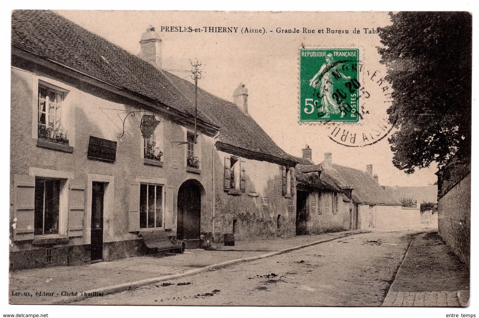 Presles-et-Thierny Grande Rue Et Bureau De Tabac - Other & Unclassified