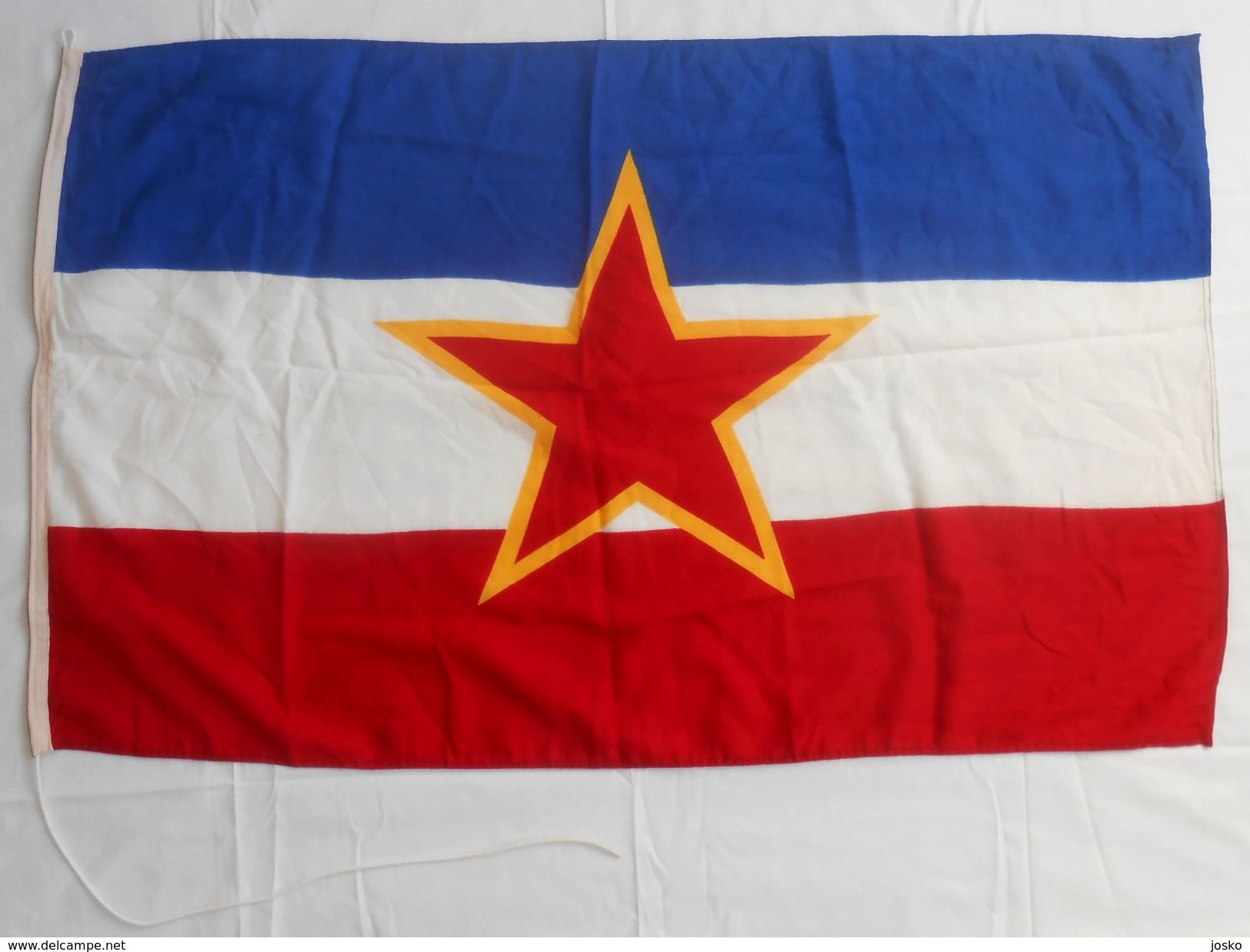 YUGOSLAVIA - Original Vintage Communist Flag * LARGER SIZE * Drapeau Flagge Bandiera Yougoslavie Jugoslawien Jugoslavia - Drapeaux