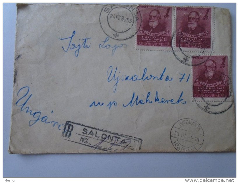 D154340 ROMANIA  Cover  Salonta  Újszalonta   Stamp Pavlov  1953 - Covers & Documents