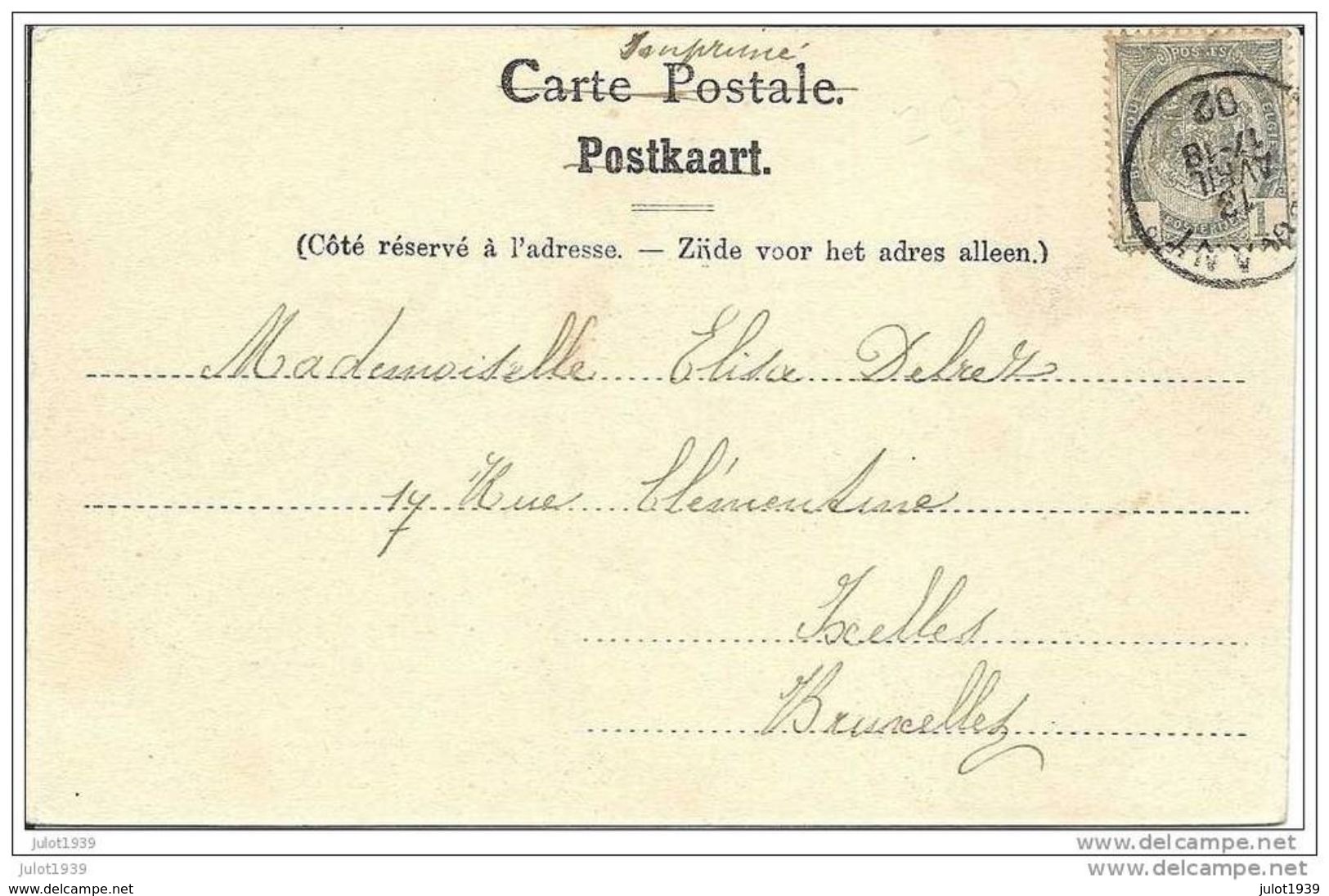 HOUYET ..-- Nels 8 , N° 35 .  Château D' Ardenne . 1902 Vers IXELLES ( Melle Elisa DEBREZ ) . Voir Verso . - Houyet