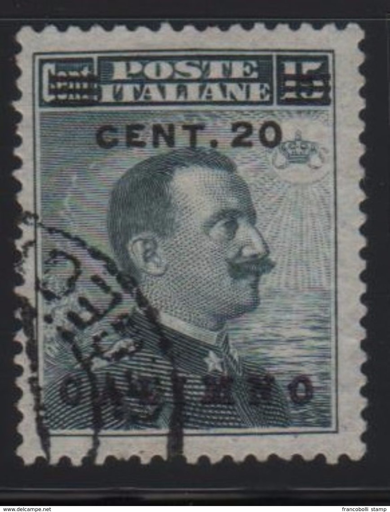 1916 Egeo Calimno 20 C. Su 15 C. US - Aegean (Calino)