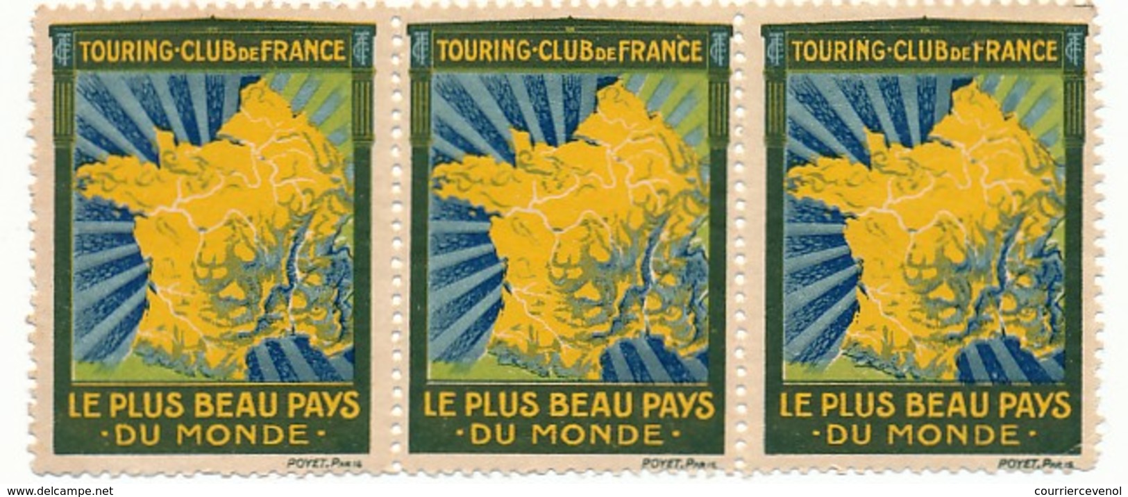 Touring-Club De France - Le Plus Beau Pays Du Monde - Bande De 3 - Tourisme (Vignettes)