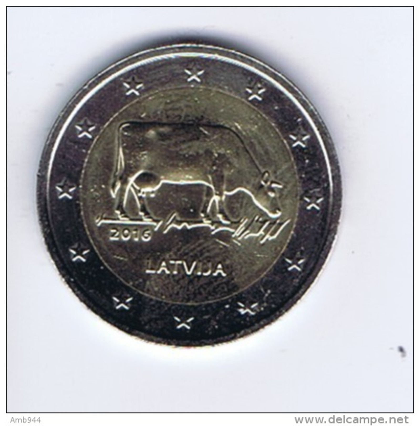 Lettonia - 2 Euro Commemorativo 2016 - Mucca - Lettland