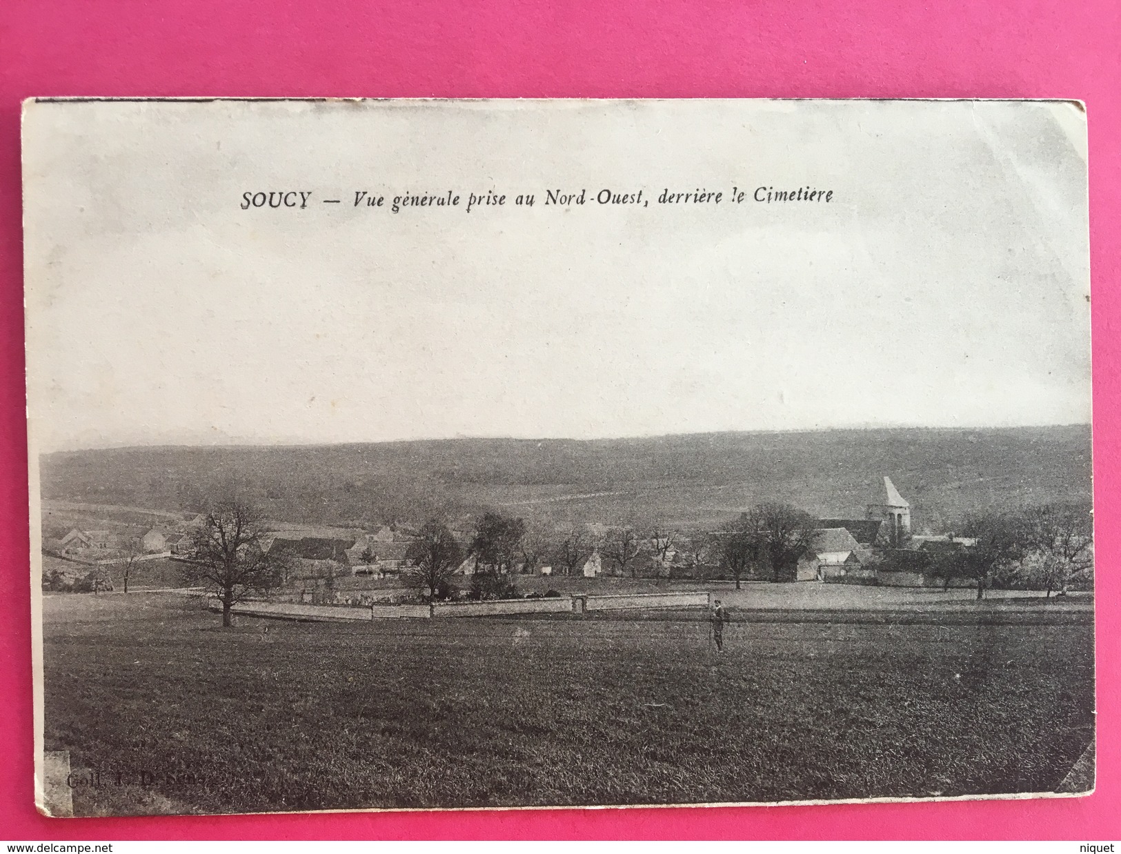 89 Yonne, Soucy, Vue Générale, Derrière Le Cimetière, 1919, (Desaix) - Soucy