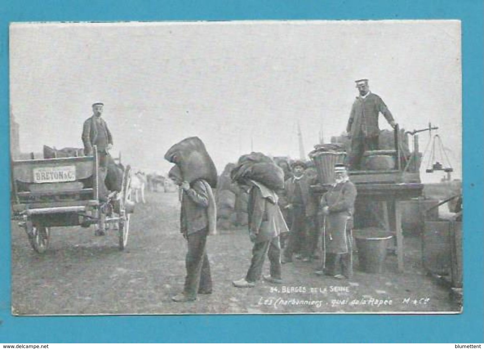 CPA 34 LES BERGES DE LA SEINE Métier Les Charbonniers Quai De La Rapée PARIS - La Seine Et Ses Bords