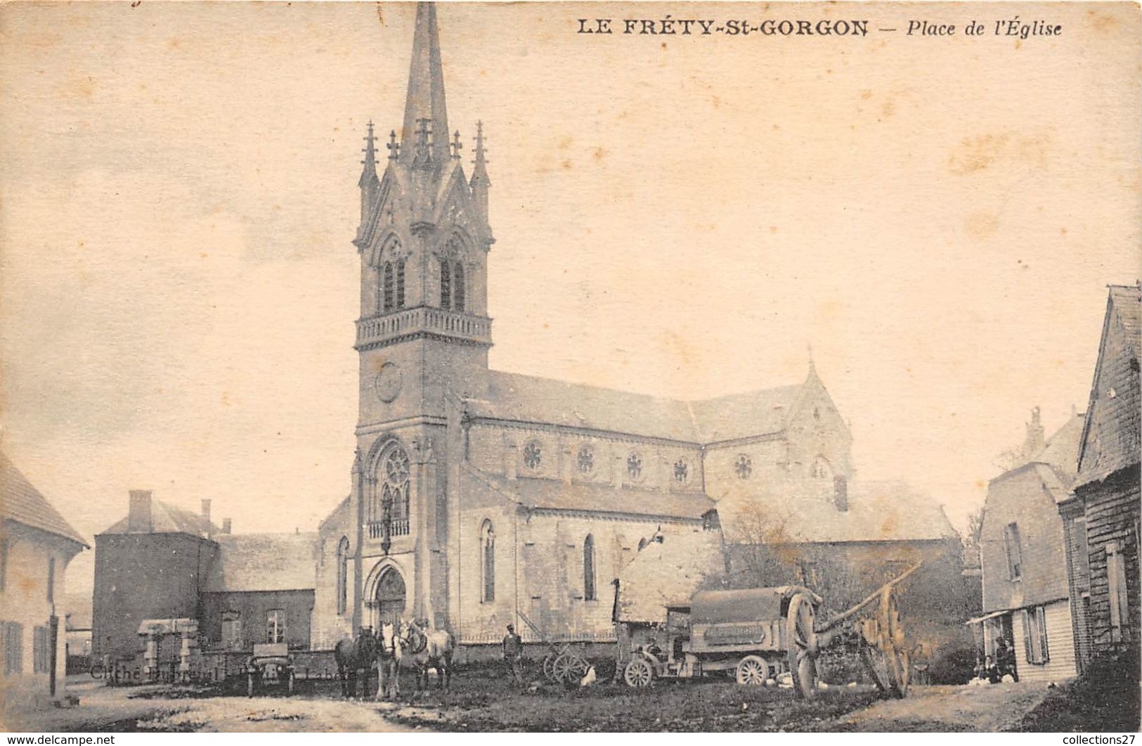 08-LE FRETY-SAINT-GORGON- PLACE DE L'EGLISE - Autres & Non Classés