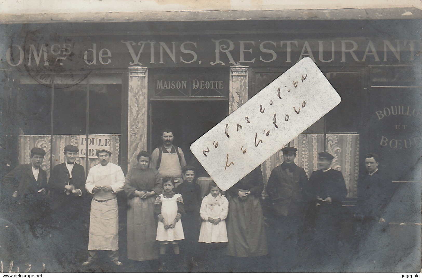 COURBEVOIE - Maison DEOTTE - Commerce De Vins , Restaurant     ( Carte Photo ) - Courbevoie