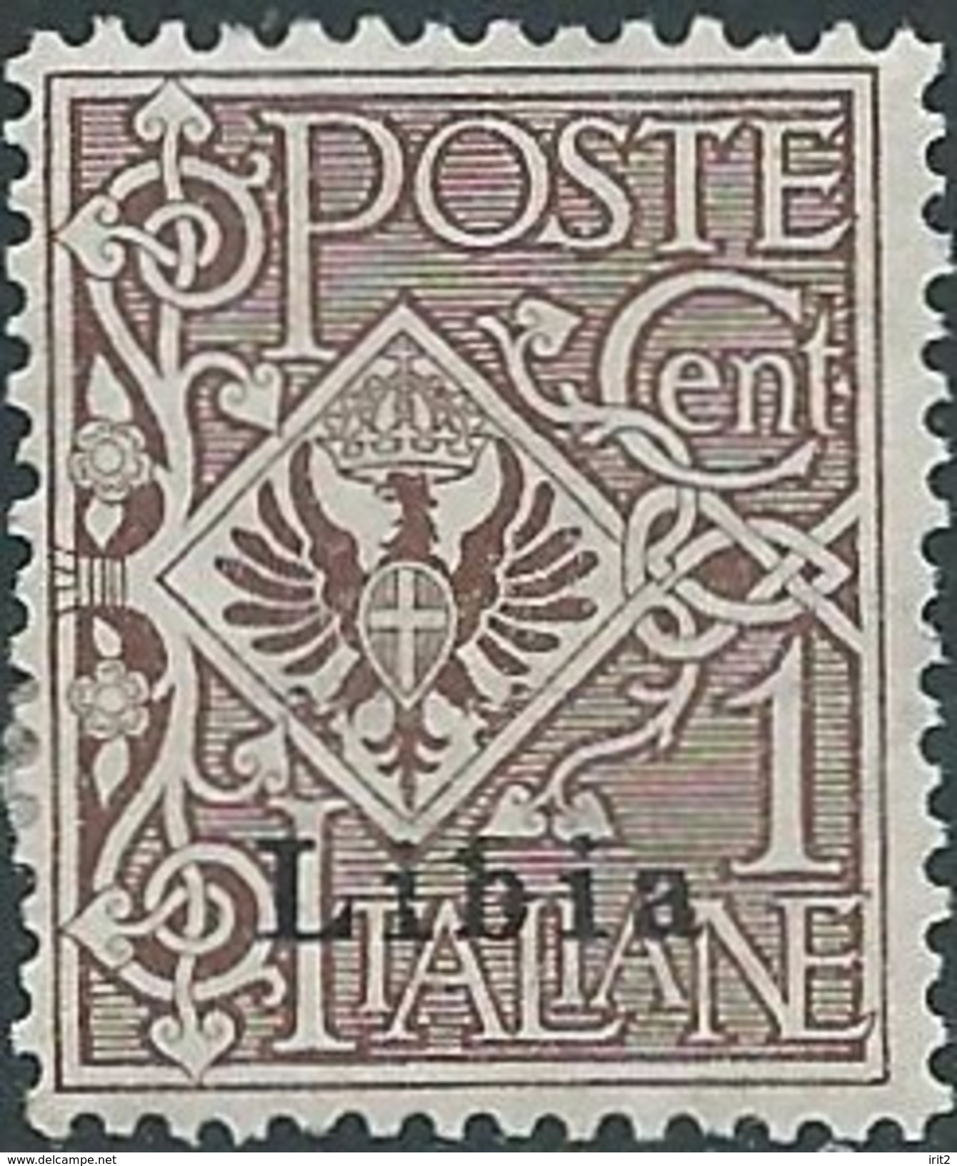 ITALY ITALIA ITALIEN ITALIE 1912 OCCUPAZIONE LIBIA - 1CENT Bruno - Libia