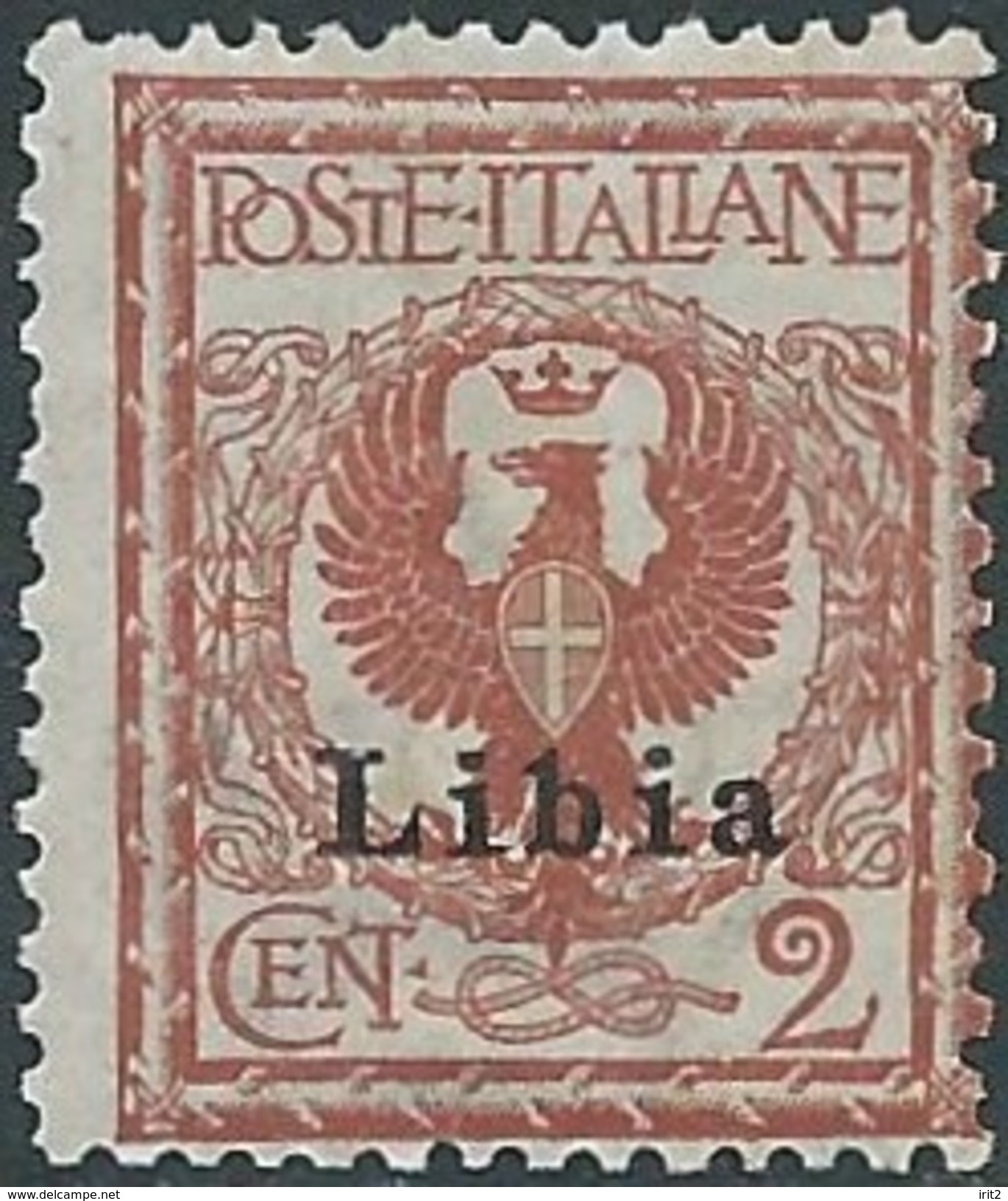ITALY ITALIA ITALIEN ITALIE 1912 OCCUPAZIONE LIBIA - 2CENT ROSSO BRUNO - Libyen